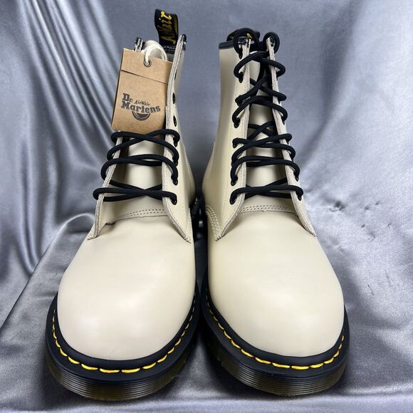 DR. Martens 1460‎ Boots Men's 14 Cream Combat Smooth Leather 31008 90's Grunge - Picture 6 of 17